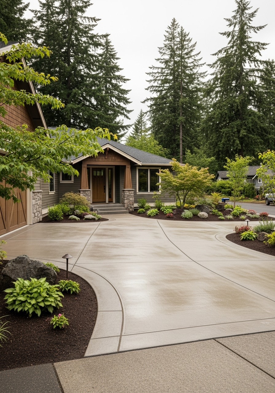 Lake Oswego homeowner on their property with visible quality landscaping and neighborhood character.