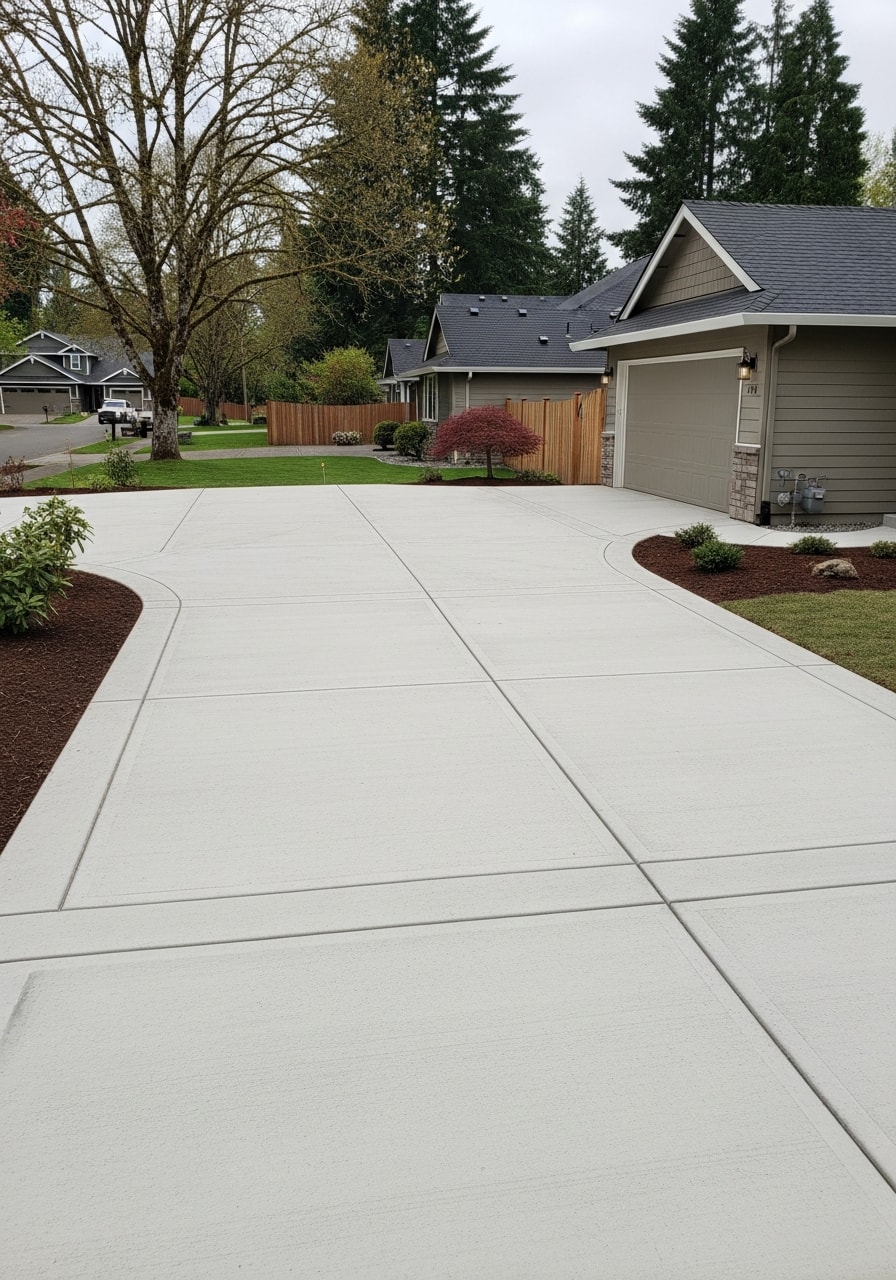Tigard homeowner standing in their yard with visible neighborhood homes and street character.
